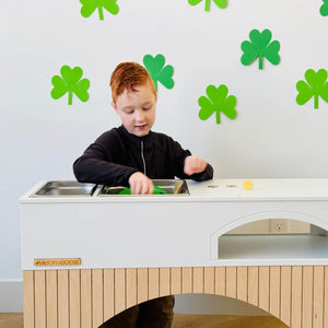 A St. Patrick's Day Sensory Activity for Your Mud Kitchen