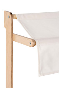 Milton & Goose wooden market stand canopy in white.
