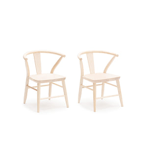 Unfinished Crescent Chairs, Set of 2