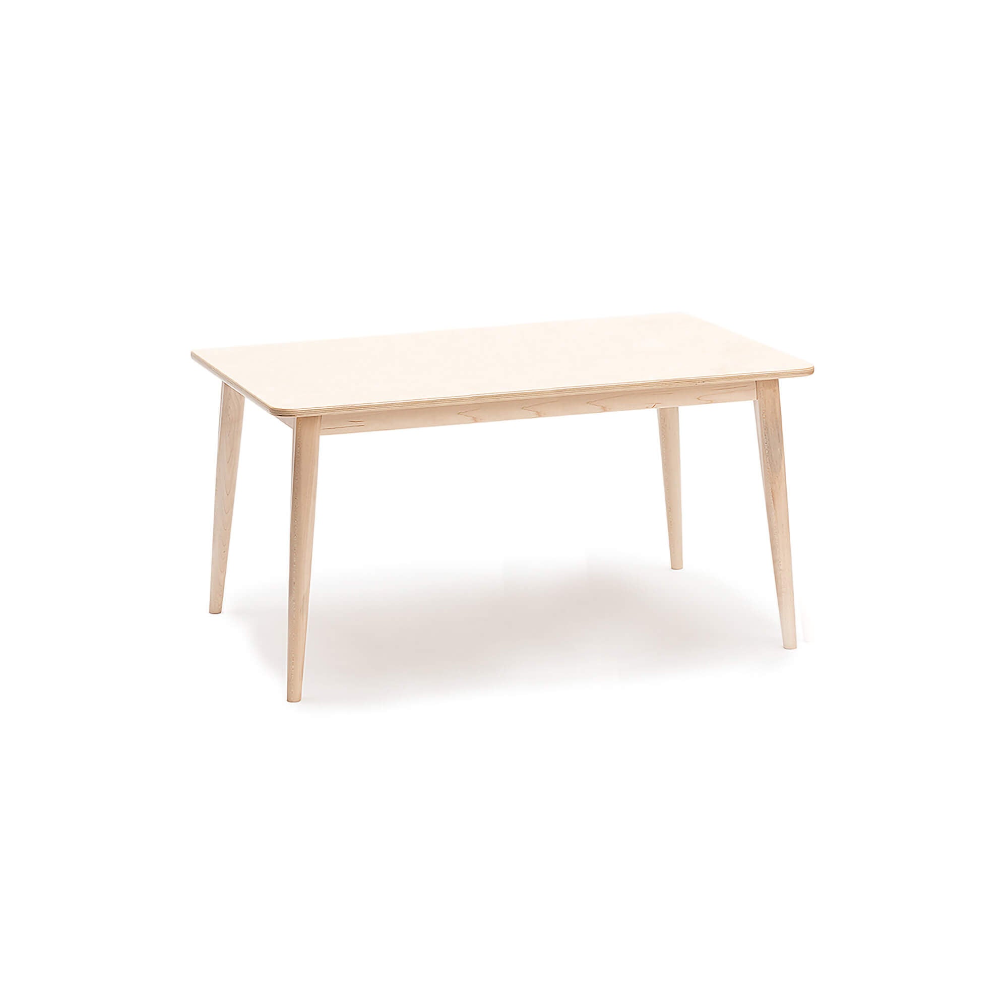 Milton & Goose's long, 48" children's activity table in natural wood. Seats up to 6 children.