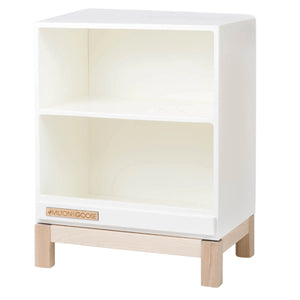 The wooden Essential Play Kitchen Countertop is shown at an angle, towards the left.  