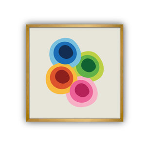 Interlocking, Abstract Wall Art with Frame