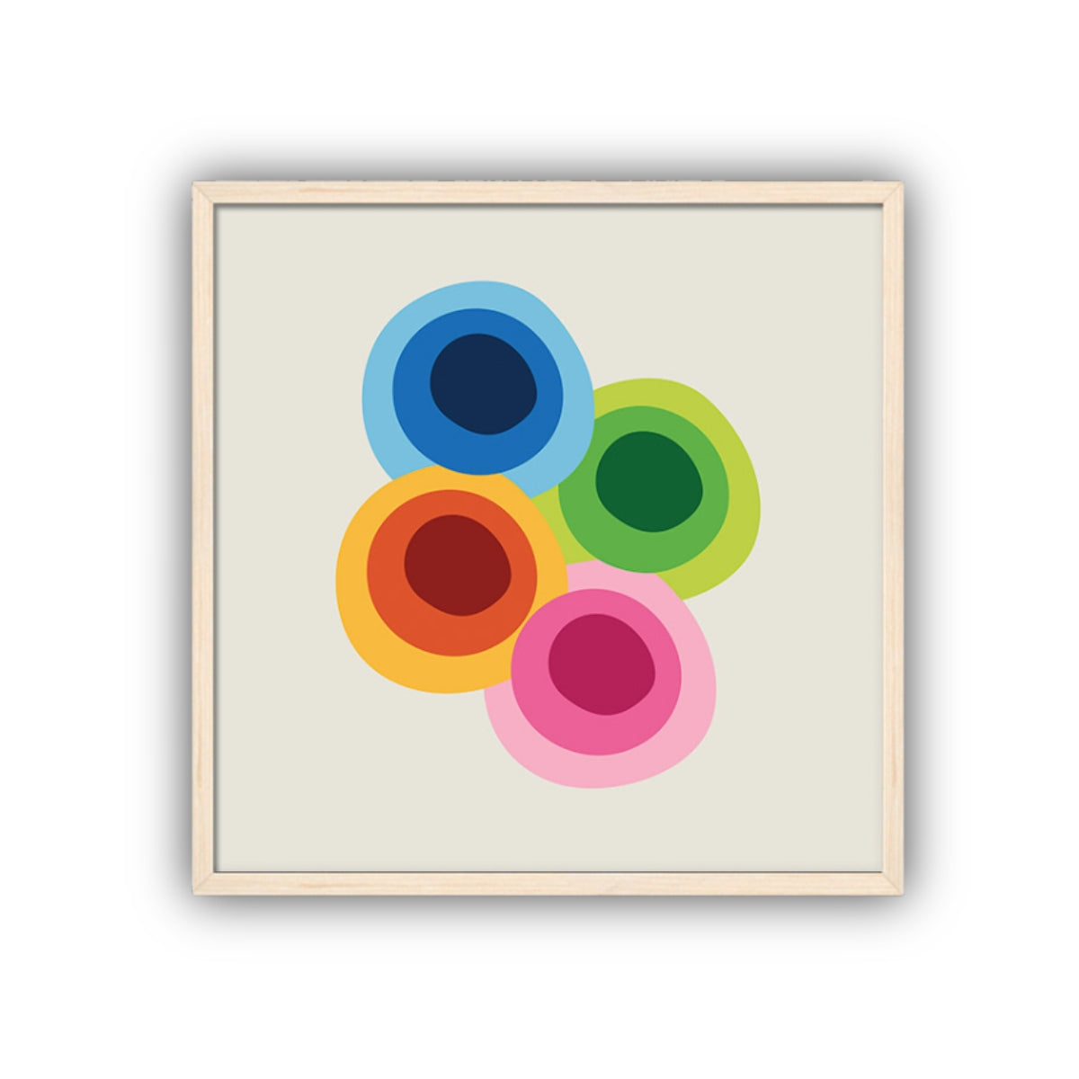 Interlocking, Abstract Wall Art with Frame