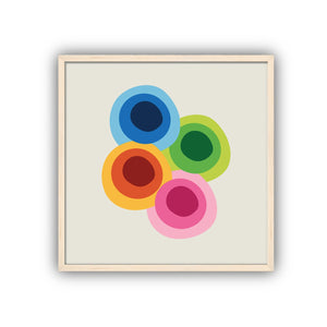 Interlocking, Abstract Wall Art with Frame