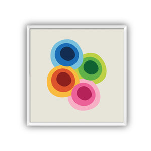 Interlocking, Abstract Wall Art with Frame