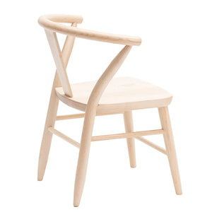 A single Milton & Goose kid's Crescent Wood Chair is shown at an angle, facing right. 