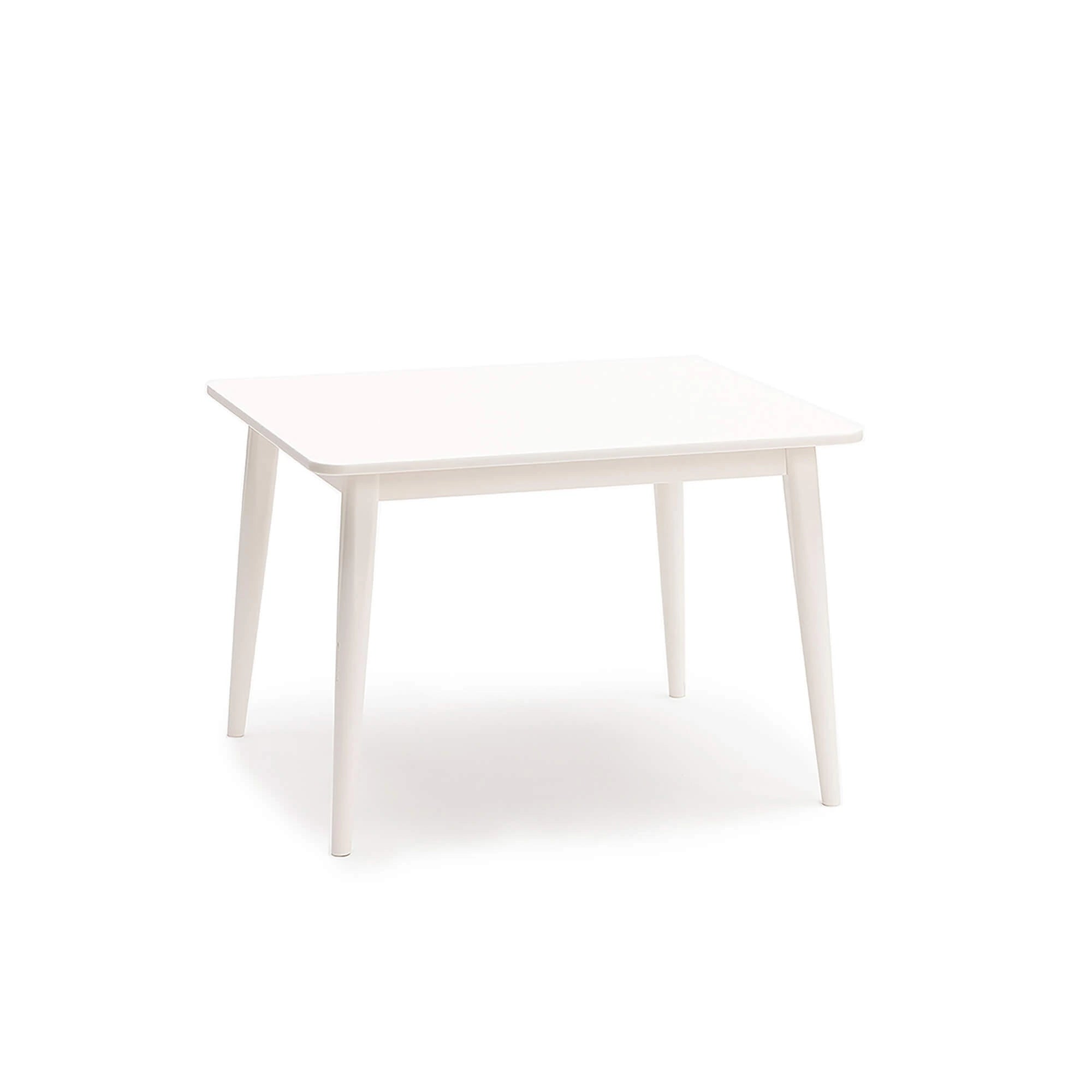 Milton & Goose's Crescent kids wood table, 29 inch in white.