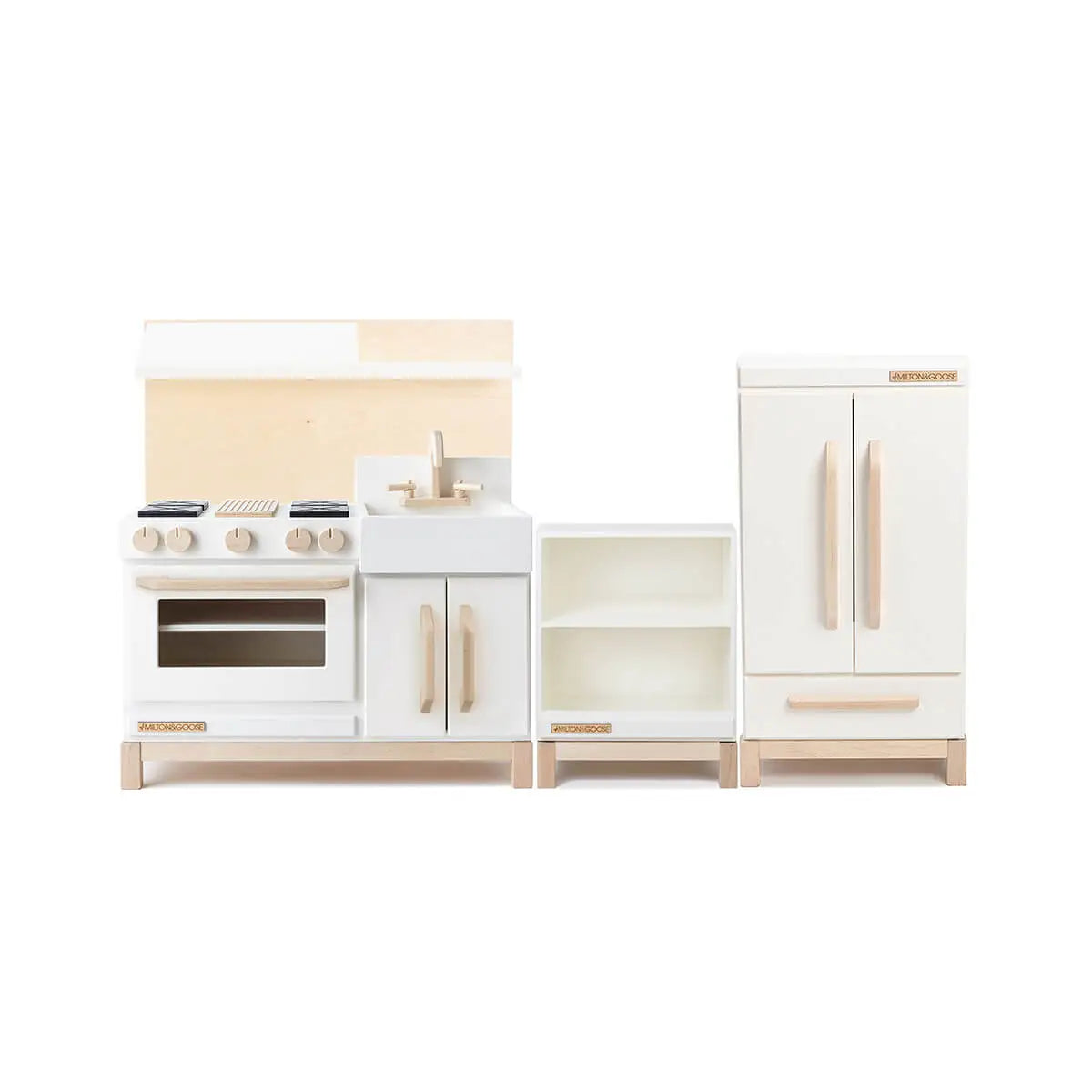 Large Wooden Play Kitchen Set with 4 Pieces – Milton & Goose